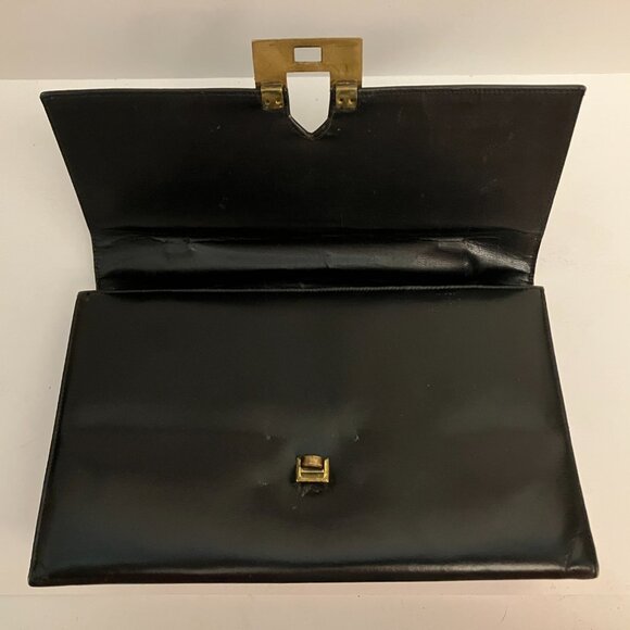 VTG Purse with Brass Details Handcrafted by Bernard Original Made in Canada - Picture 6 of 10